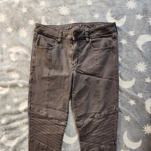American Eagle Grey Moto Leggings Size 12 Short